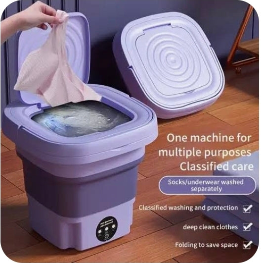 Portable Foldable Mini Washing Machine for Clothes & Small Items