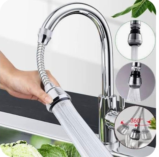 360° Rotating Faucet Extender – Flexible Kitchen & Bathroom Nozzle